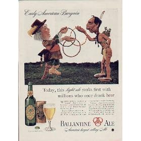 Early American Bargain ... Today, this light ale ranks first with millions who once drank beer, 1941 Ballantine's Ale ad, A0235A