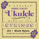 D'Addario J53 Hawaiian/Concert Ukulele Black Nylon Strings Set