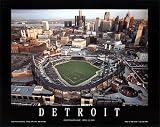 Detroit, Michigan - Comerica Park - Artist: Mike Smith - Art Print Poster Size: 28.00 by 22.00 inches