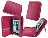 rooCASE Executive Portfolio Magenta Leather Case Cover with Landscape Portrait View for Samsung GALAXY Tab 70 PLUS Tablet Samsung GALAXY Tab 2 70 on sale