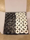 144 Black/White Prewound Bobbins for Brother Embroidery Machine Size A (156)
