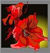Red Hibiscus Flowers - Etched Vinyl Stained Glass Film, Static Cling Window Decal