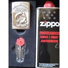 Zippo Feuerzeug Sternzeichen Fische Geschenk Set