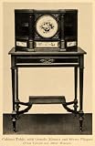 1920 Print Cabinet Table Ormolu Mounts Sevres Plaques - Original Halftone Print