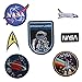 TENNER.LONDON Set of 7 Iron on/Sew On Astronaut Embroidered Patch NASA Space agancy Applique Space Explorer Craft Embroidery Motif Transfer