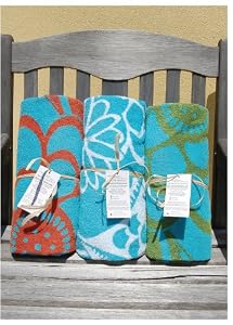 DreamSacks Inc. - Beach Towel 70% Bamboo 30% Organic Cotton Lilypad, 1 towel