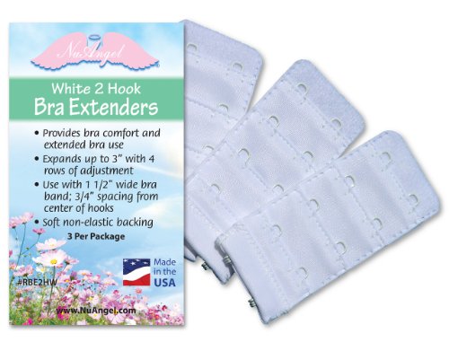 Nuangel bra extenders - 2 hook white