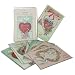 Cavallini Glitter Vintage Carte Postale Valentines' Day Cards set of 12 (6 different designs),Single