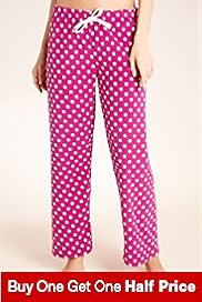 Spotted Fleece Pyjama Bottoms