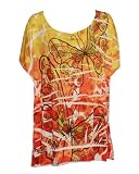 Ladies Plus Size Sublimation Butterfly Pattern Top, Back Tide Strap