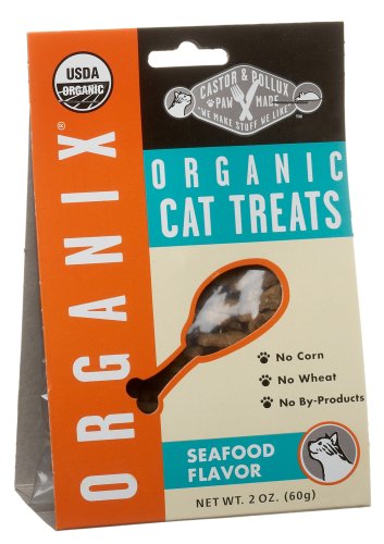 Castor & Pollux Organix Organic Cat Treats, Seafood Flavor, 2 Ounce Packages (Pack of... by Castor & Pollux