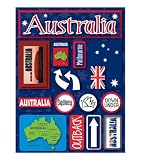 Reminisce Jet Setters Self-Adhesive Epoxy Embellishments, Australia
