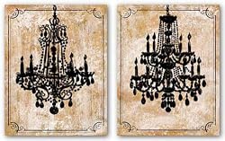 Chandelier Set by Lisa Ven Vertloh 11"x14" Art Print Poster