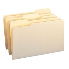 Smead Folder, Legal, 100% Recycled, 11 Point, 1/3 Cut Tab, Manila, 100 per Box (15339)