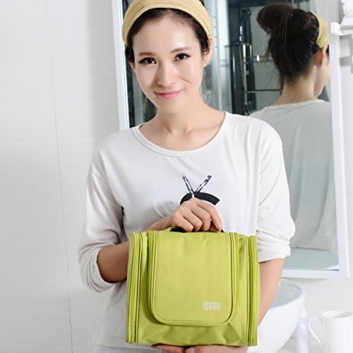 DDN Multi-fonction Hanging Toiletry Kit Clear Travel Bag Cosmetic Carry Case Toiletry UPDATE (green)