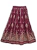 Maroon Lehenga Sequin Skirt Designer Maxi Rayon