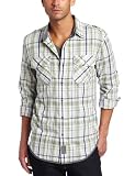 Calvin Klein Jeans Mens Anaheim Dobby Plaid Shirt