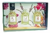 3er Geschenkeset Raumduft Diffuser mit Bambusst�bchen Englischer Lavendel Klassische, Rose und Freesie