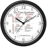 Product details for Habit 3 - Time Management Matrix or Quadrants - Teens (English Text) - Wall Clock from THE 7 HABITS - CLOCK COLLECTION by WatchBuddy Timepieces (Black Frame)