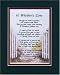 A Protect's Like Touching 8x10 Poem, Double-disheveled in Dark Green Over Burgundy and Enhanced with Watercolor Graphics. A Gift For A Mom.