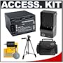 Deluxe Accessory Kit with Spare NP-FH100 Battery + Mini Charger + Carrying Case + Tripod + Cleaning Kit for Sony Handycam Compact Camcorders