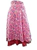 Long Wrapskirt Pink Peach Silk Sari Vintage Wrap Around Skirt Tube Dress