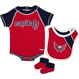 Reebok Washington Capitals Infant Creeper, Bib and Bootie Set