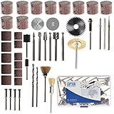 SPTA ロータリーツールアクセサリーセット付きボックス サンディング/グラインディングセット 為に 1/8"（3mm）シャンク Dremel (ドレメル）Proxxon ロータリーツール--サンディ