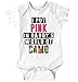Brisco Brands I Put Pink in Daddys World of Camo | Camouflage Romper Bodysuit