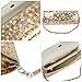 BMC PU Leather 2 Zipper Pocket Magnetic Snap Chain Shoulder Strap Evening Clutch