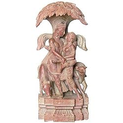 Lord Krishna and Radha Antique Figurine (sos390)