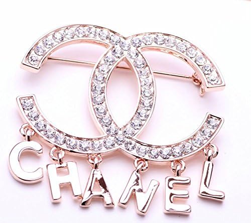 Mygoodie Small Crystal Beautiful Letter Pendants Parrty Brooches and Pins