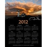 Donald Verger 2012 ONE PAGE Yearly 11x14 Poster Calendar (Lighthouse sunrise)