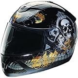 Z1R Jackal Full-Face Motorcycle Helmet Pandora Black XS - 0101-5392