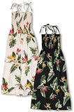 Bird of Paradise Display Spaghetti Strap Hawaiian Aloha Smocked Sun Dress