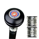 Royal Canes Marine Corps Pewter Collar Cane with Large Handle