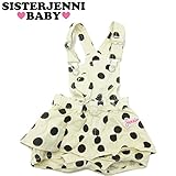 (ジェニィベビー)JENNI BABY STツイル ドット柄 サロペットパンツ 80 ベージュ(020)