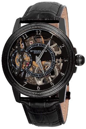 Stuhrling Original Men's 228.33551 Boardroom Brumalia Mechanical Skeleton Black Watch