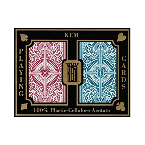 KEM Arrow Red and Blue, Bridge Size- Standard Index Playing Cards