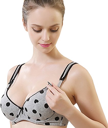 Cakye® women s cotton soft cup underwire maternity nursing bra (…