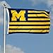 University of Michigan UM Alumni Nation Stripes Flag
