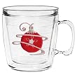 Whimsical Christmas Ornament 12 oz Insulated Coffee Mug, Clear