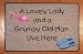 Kitchen & Housewares : A Lovely Lady and a Grumpy Old Man Live Here Decorative Mat
