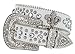 Rhinestone Belt Fashion Western Crystal Bling Studded Design Leather Belt 1-1/2