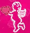 17" Lighted Valentine's Day Cupid Heart Window Silhouette Decoration
