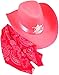Pink Cowgirl Hat & Bandana Dress Up Set, Sheriff Badge Included