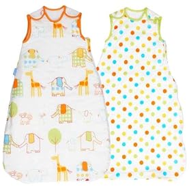 Grobag Twin Pack Day & Night Hippo Hop & Spot