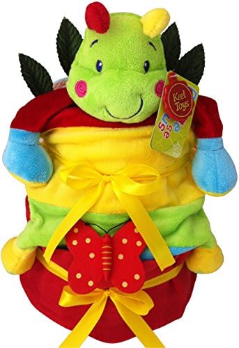 Bright Bugs 2 Tier Unisex Nappy Cake Baby Gift by Jellybaby Nappy Cakes