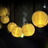 Solar String Lights Outdoor 15.7ft 20 LED Fairy lights Warm White Lantern Ball Christmas Globle Lights for Garden Path Party By Innoo Tech