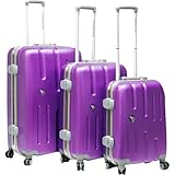 IMAGE OF CalPak Matrix 3 Piece Hardside Spinner Set (Purple)